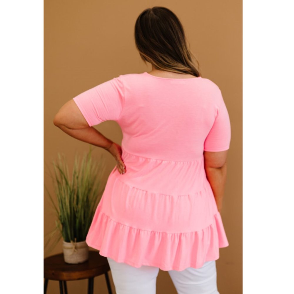 Zenana Tiered and True Full Size Run Tiered Babydoll Tunic - Picture 4 of 10